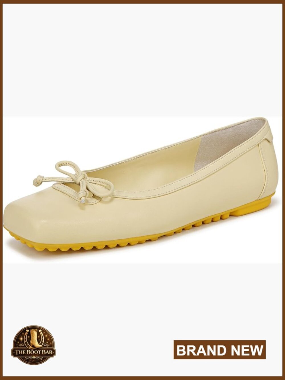 Women's Ballet Flat Skimmer with Cutout & Bow Detail